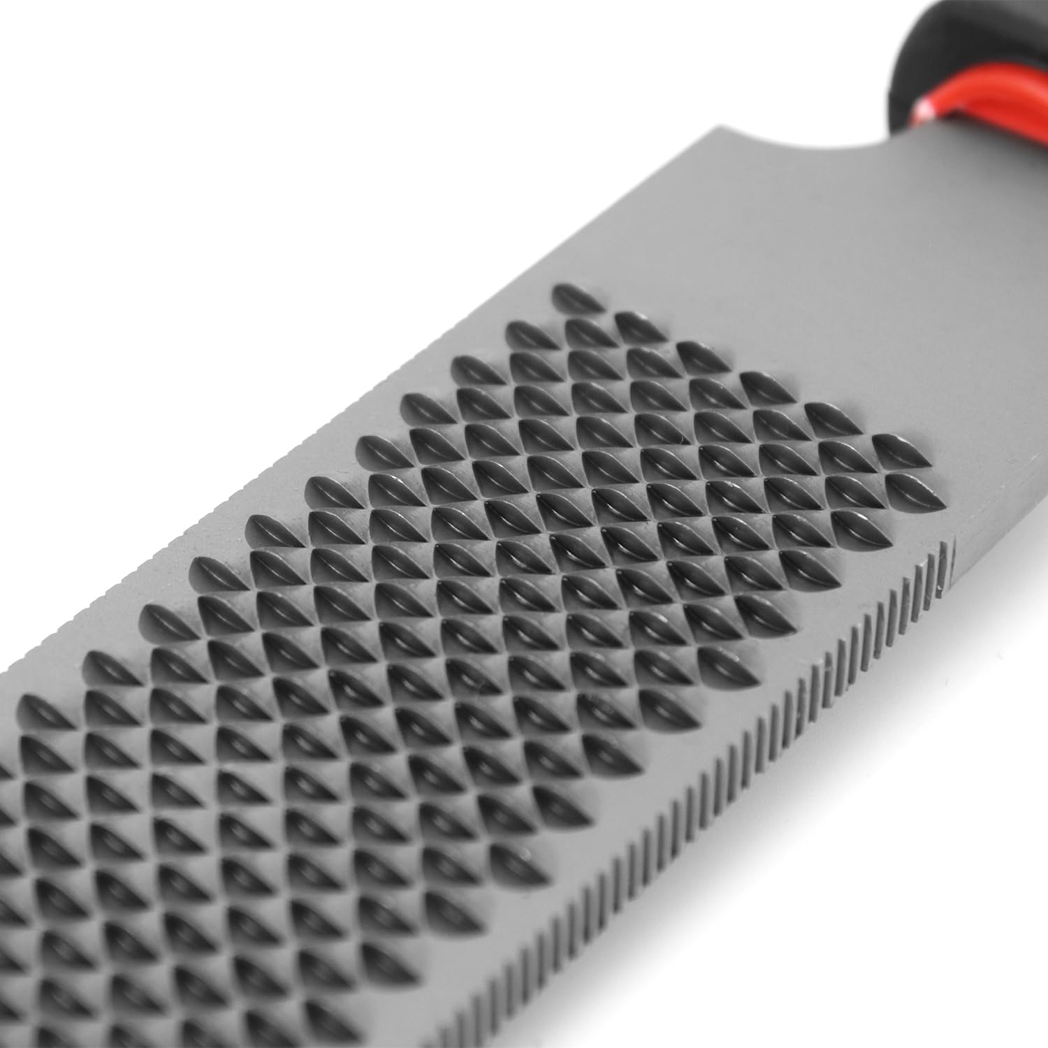 QWORK® Escofina para pezuñas de Doble Cara de 200 mm de Acero al Carbono con Mango de Goma - Herramienta para herrador
