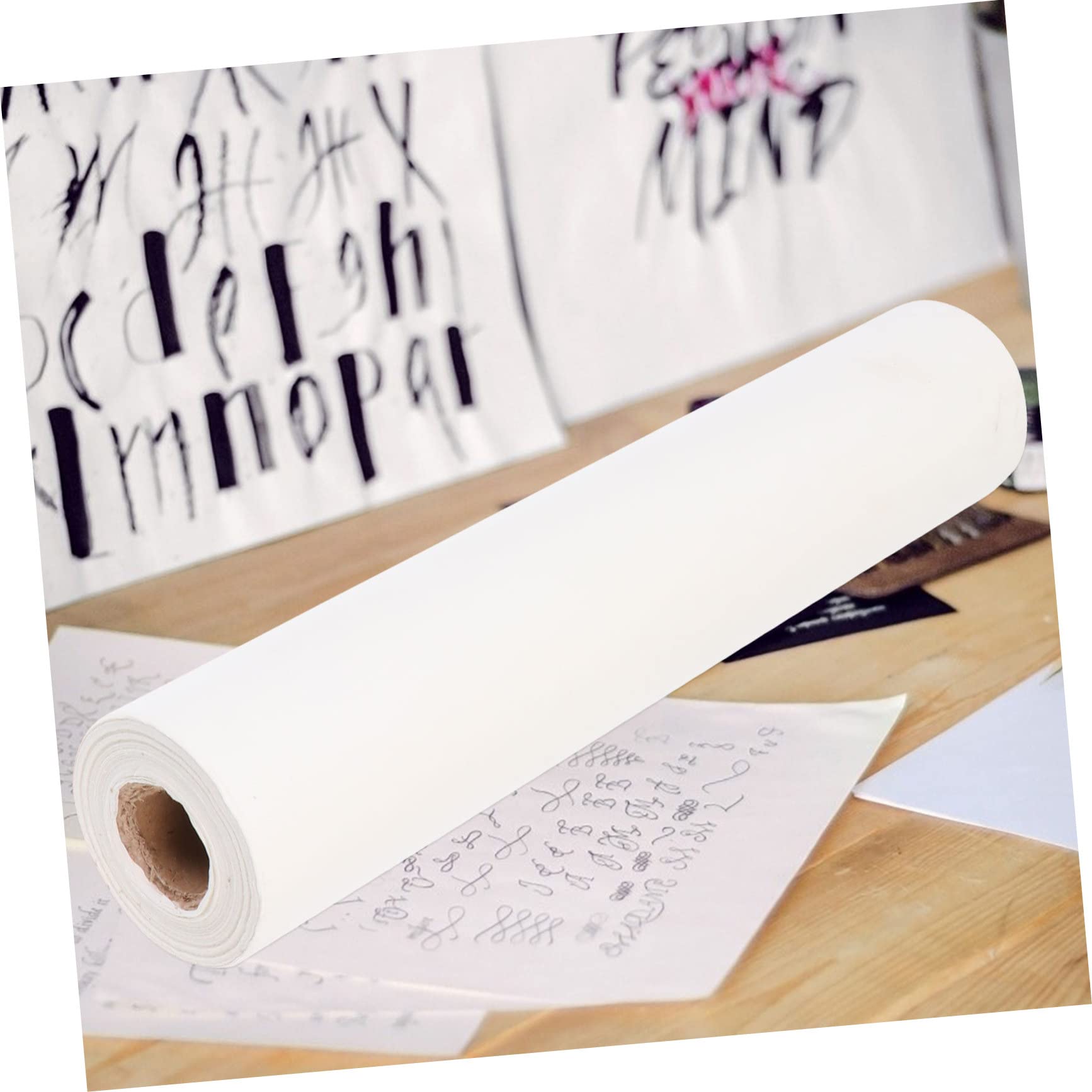 HOMSFOU Thickened Painting Paper Calligraphy Practice Paper Roll for Chinese Writing