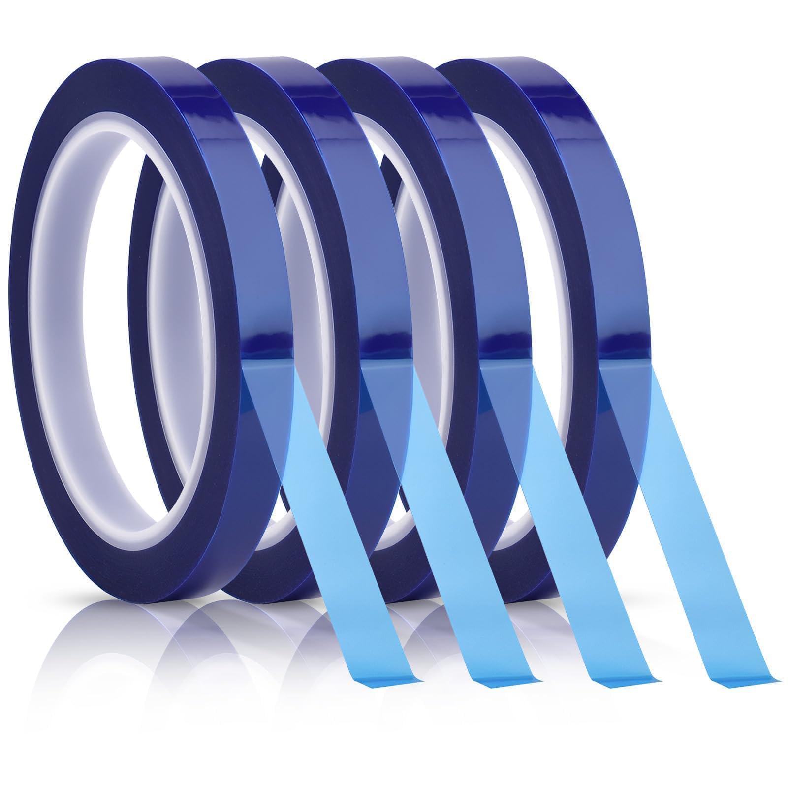 4 Rollos Cinta Termica 10 mm x 33 m Cintas Resistente Temperaturas Cinta Termica Sublimacion para Impresoras Sublimación, Impresiones Electrónicas, Transferencia Térmica y Circuitos Impresos