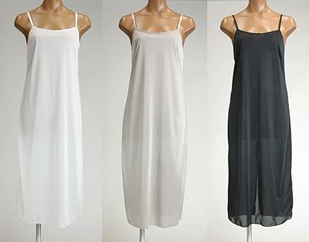 絹シルク100%チュニック　トップス　スリップ　ペチコート　ワンピース　M 白 imgrc0089361395.jpg