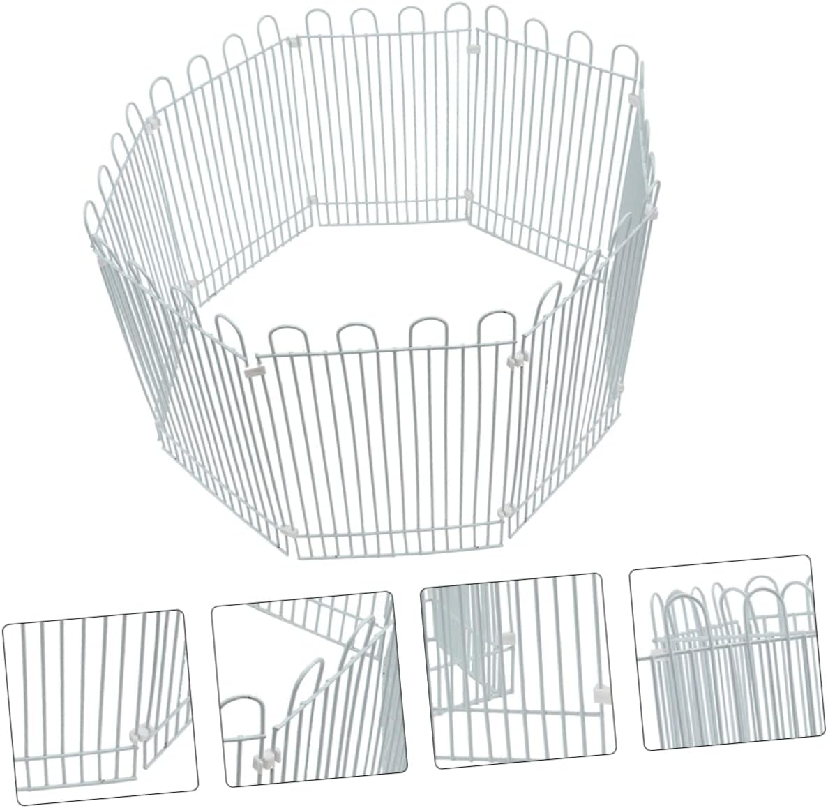 POPETPOP 8pcs Hamster Fence Home Assembly Sturdy Wire Pet Amusement Park Ferret Cage Accessories Pet Gate Indoor