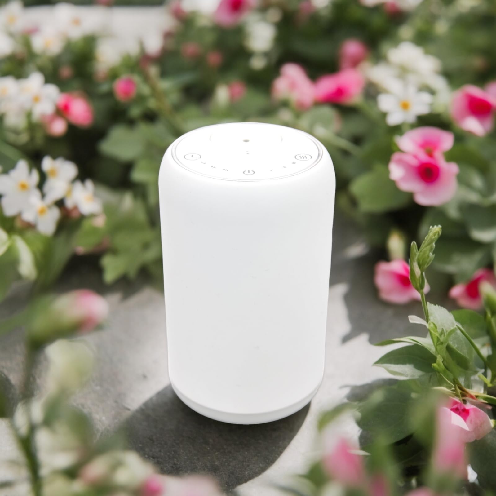 Zen'Aroma Difusor de Aceite Esencial por nebulización nómada Movisia V2, Superficie de difusión de hasta 80 m², Botones táctiles, batería Recargable, inalámbrica, luz LED integrada