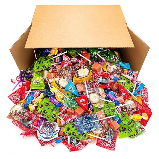 Assorted Candy Party Mix, 10 Pound Box Over 450 Pieces, Smarties, Warheads, Welch's, Jawbreakers, Fruit Chews, Squeezable Fruit Jellies