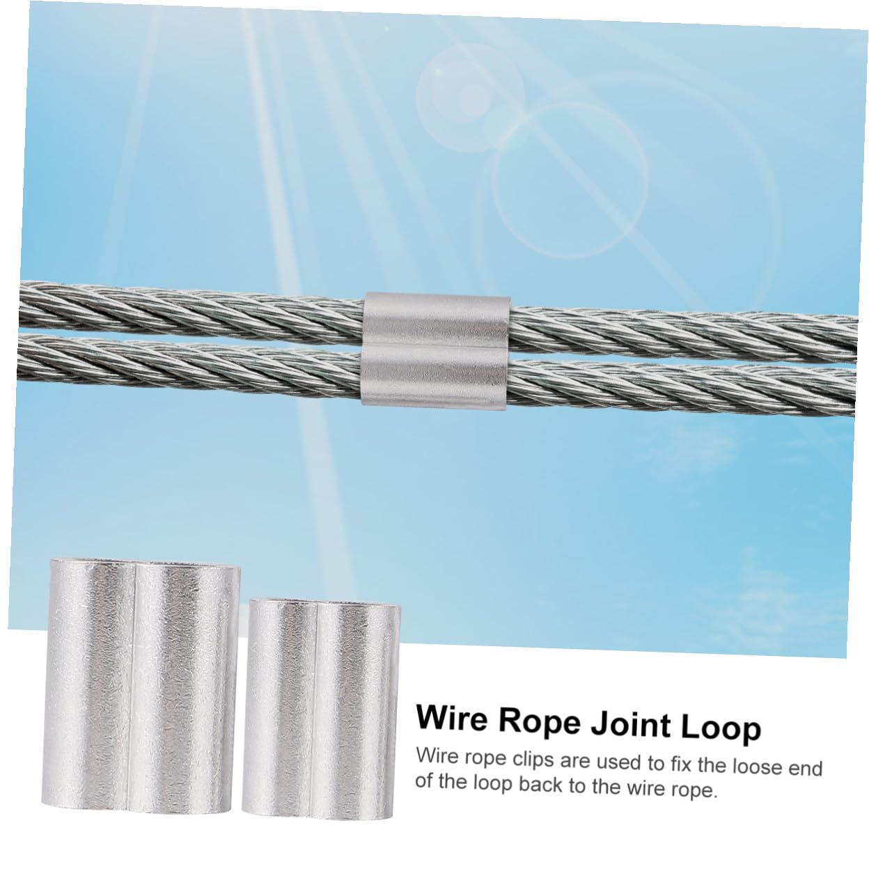 320 pièces Manchons Aluminium à Double pour Câble Acier Sertissage Boucle de Câble Résistant Corrosion Serre Cable pour Travaux Agricoles et Mariage