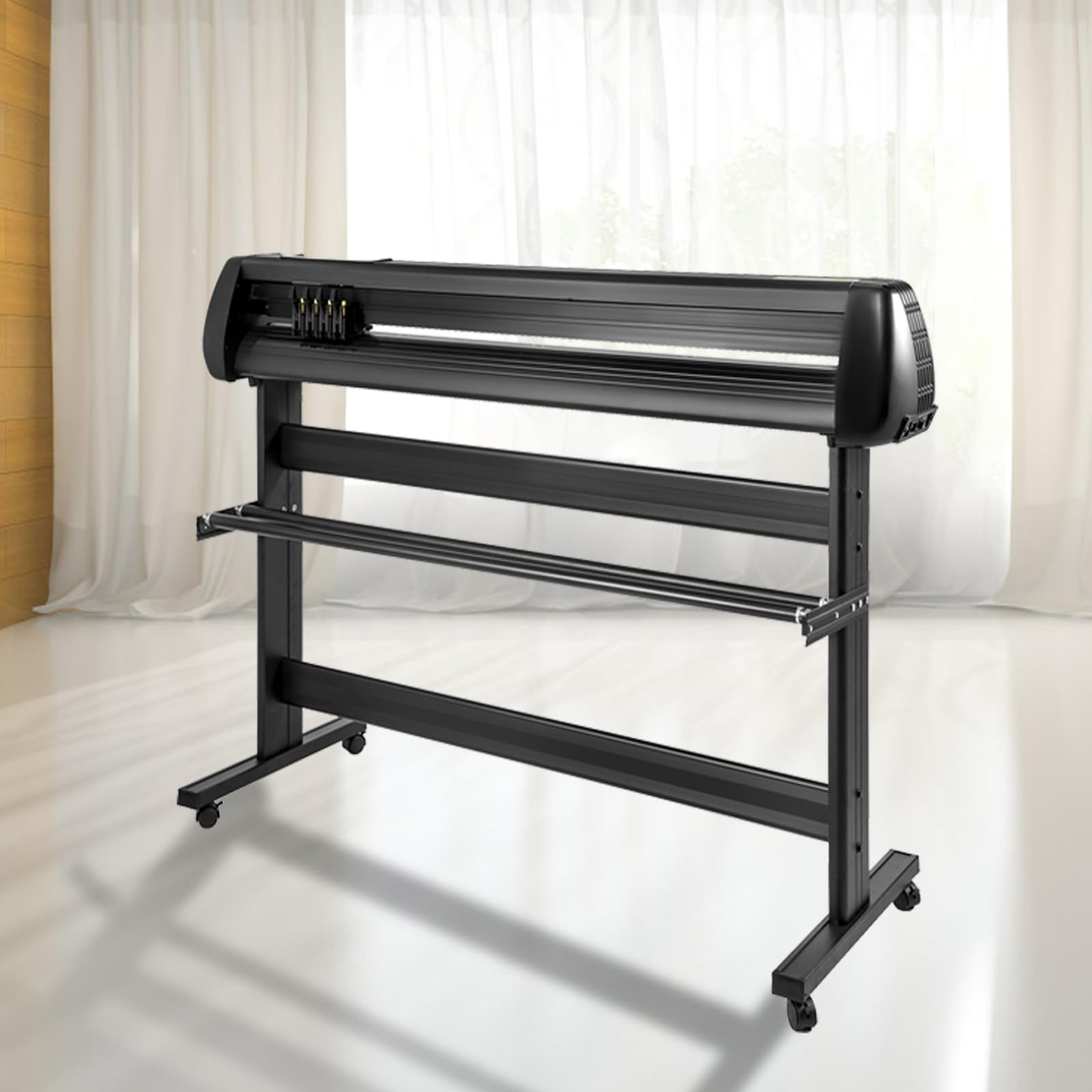 VEVOR Vinyl Schneidegerät 135 cm Max. Papierzufuhr Vinyl Schneideplotter, Manual Vinyl Drucker Plotter Schneidegerät mit Bodenständer Vinyl Plotter Einstellbare Kraft Drehzahl für Sign Herstellung