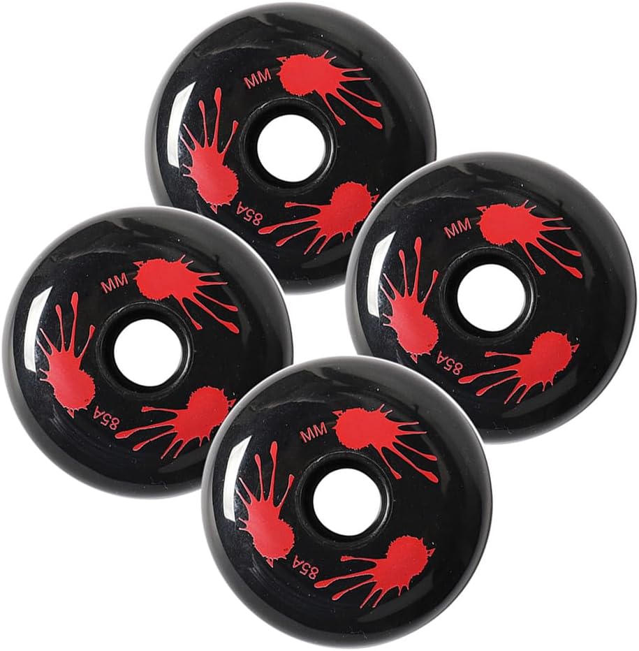 4-Pack 85A Roller Skate Wheels Outdoor & Indoor Inline Skates 76MM 80MM Replacement Wheel for Roller Hockey Skates Wheels for Scooters Skating