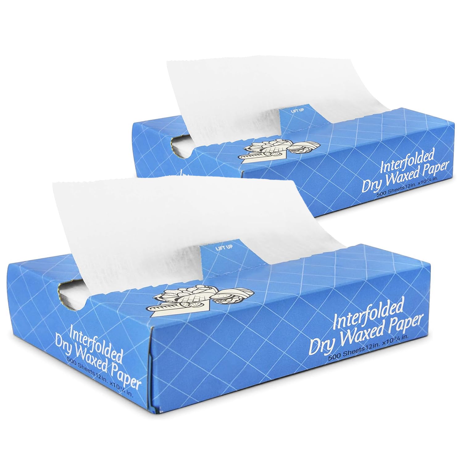 Fit Meal Prep [1000 Pack] 12 x 10.75" Wax Paper Sheets for Food, Interfolded Precut Deli Paper, Pop Up Grease-Proof Sandwich Paper Wraps, Waterproof for Lunch, Food Basket, Microwave Cover, BBQThe Forest Stewardship Council