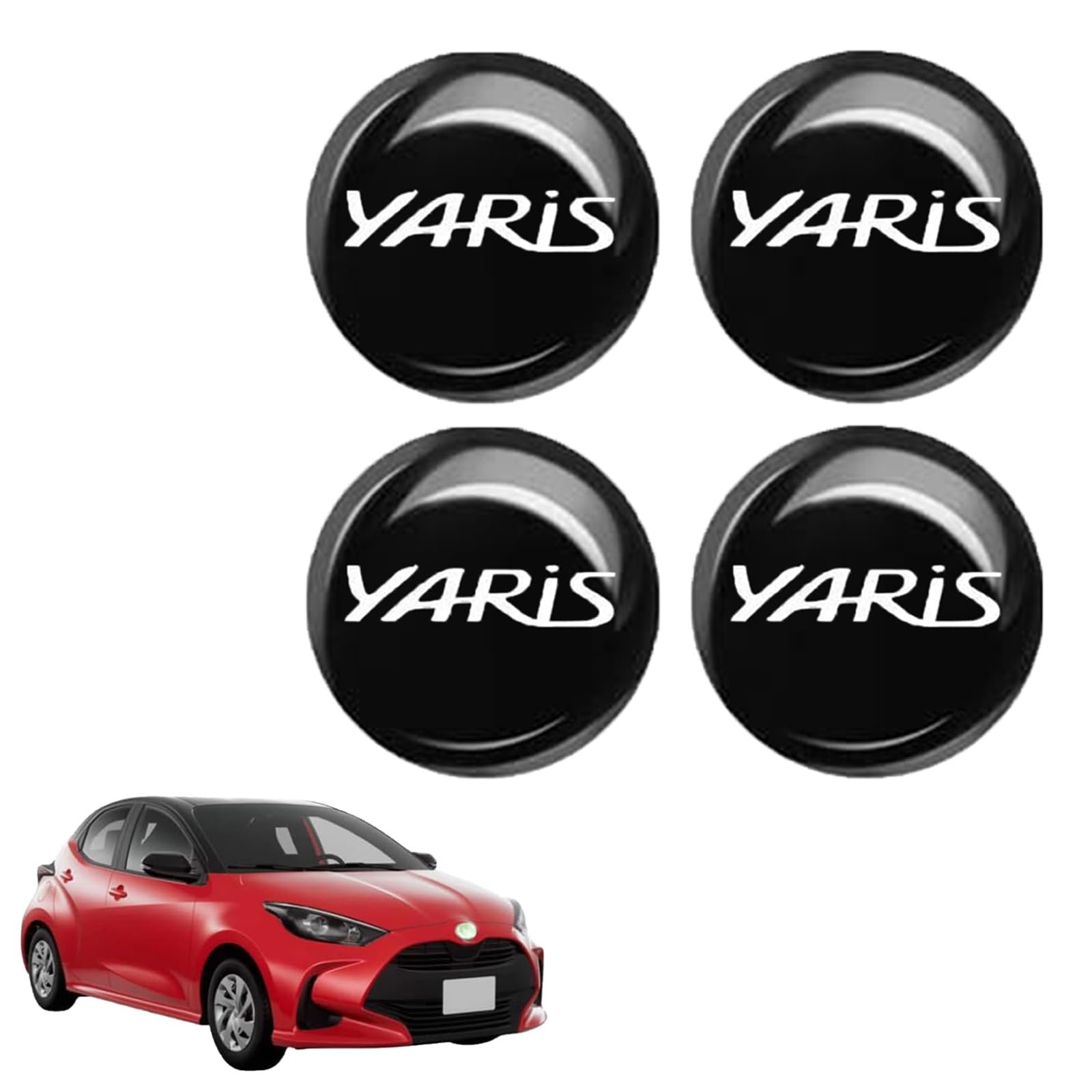 ヤリス YARIS対応 車ロック保護ステッカー ヤリス 210系/150系/10系/15系全シリーズ対応 ドアロック鍵穴ステッカーデカール キーシリンダーガード 4枚セット 360°全面保護 汚れ防止 (YARIS 適用) [並行輸入品]