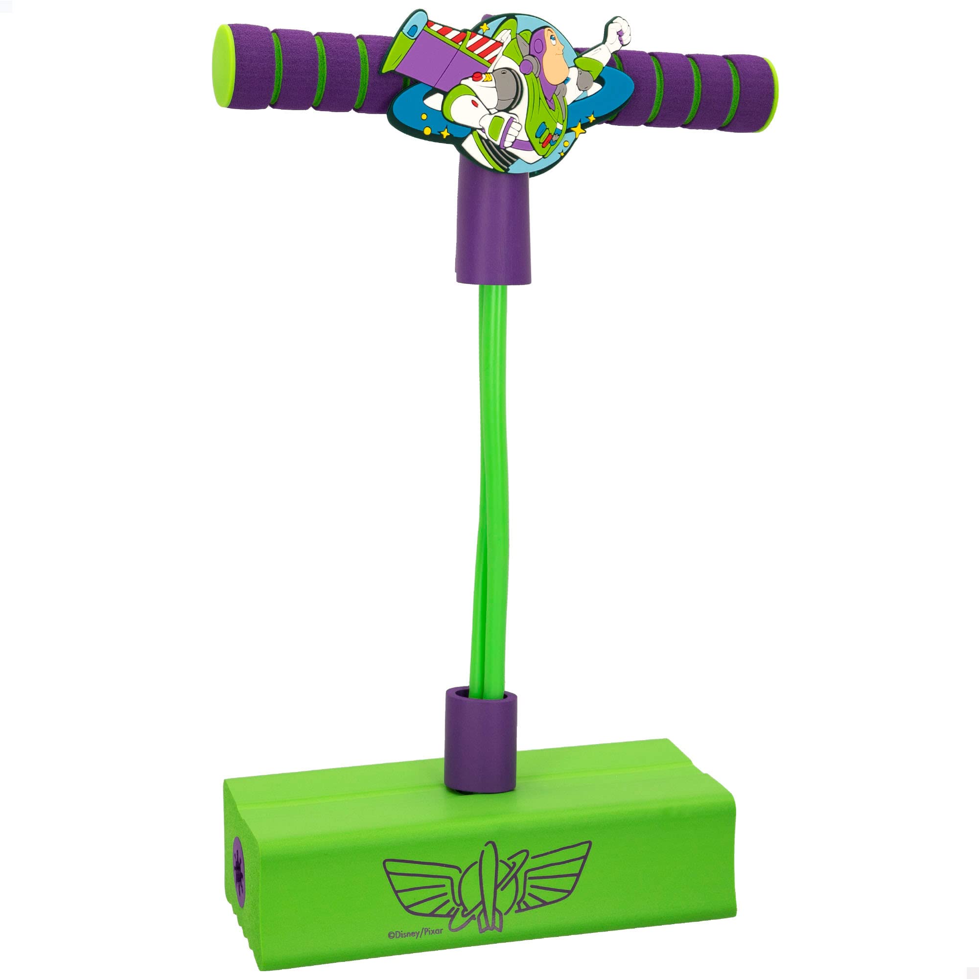 COLORBABY Disney, Pogo stick Buzz Lightyear, Toy Story juguetes, jumper de goma 42cm de altura, saltarín ligero y fácil de transportar, niños a partir de 3 años (77322)