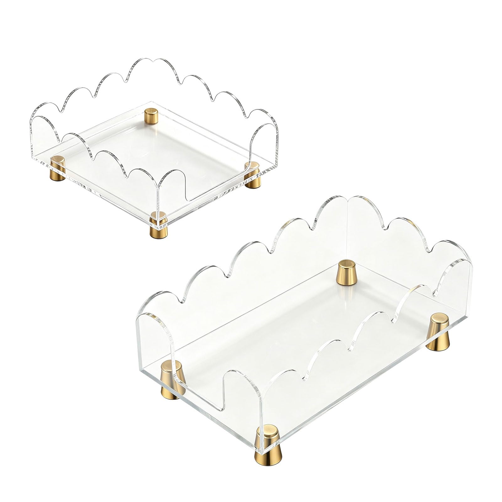 Bandeja para servilletas, soporte de almacenamiento de acrílico transparente con parte elevada, acceso rápido para preparación de comidas, servicio de cena, soporte diario para de de