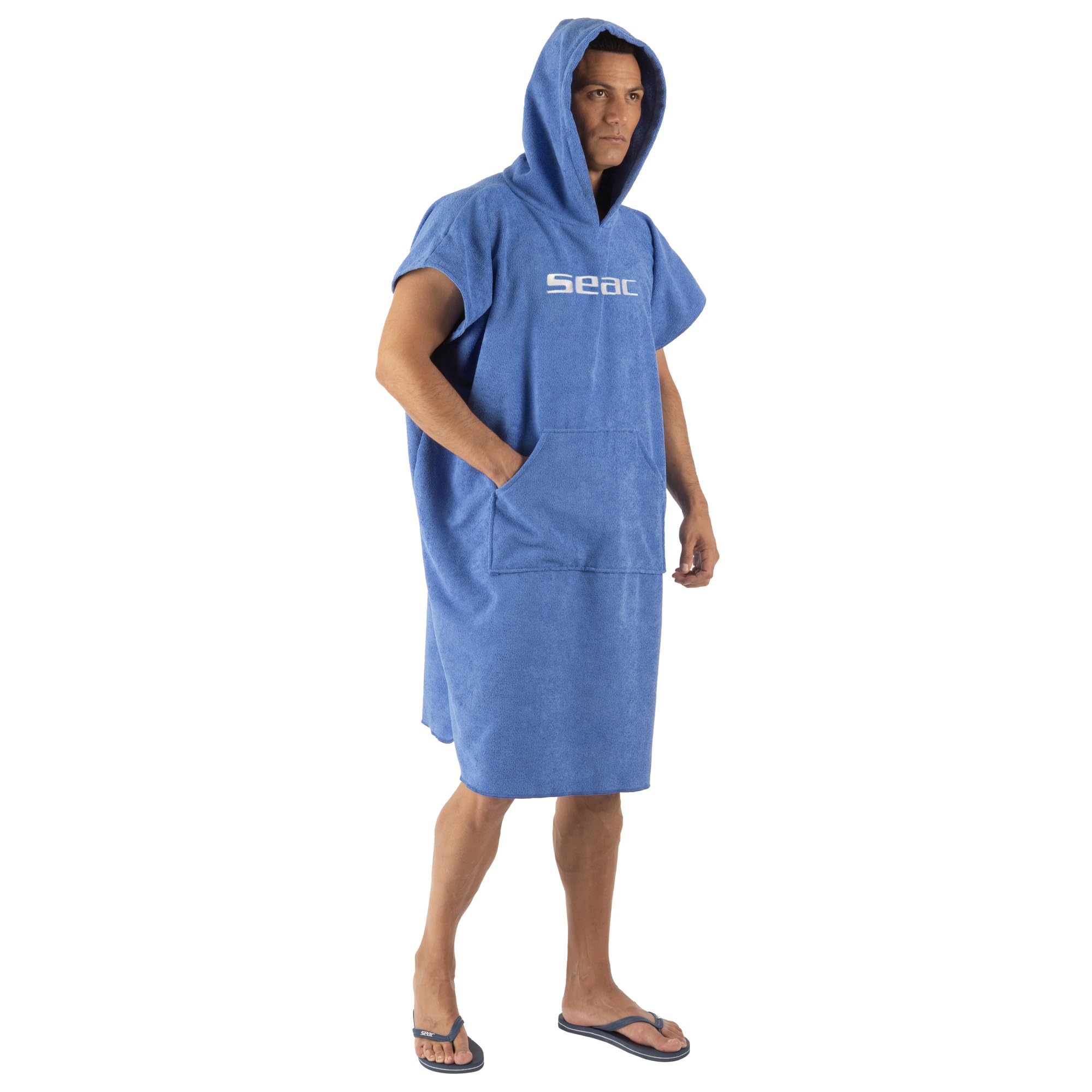 SEAC Poncho - Poncho Microfibra per Surf, Sport Acquatici in Microfibra per Adulti | Asciugamano Accappatoio Super Assorbente a Rapida Asciugatura | Ideale per Surf, Mare, Piscina e Sport Acquatici