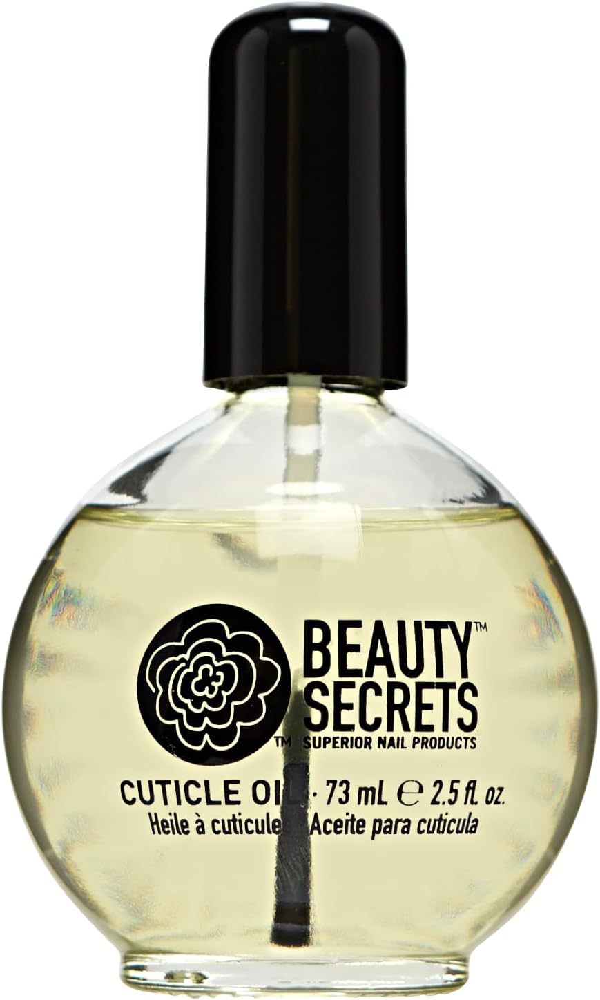 BEAUTY SECRETS Cuticle Oil 2.3 oz. - Conditions Cuticle and Nail Matrix, Accelerates Polish Drying