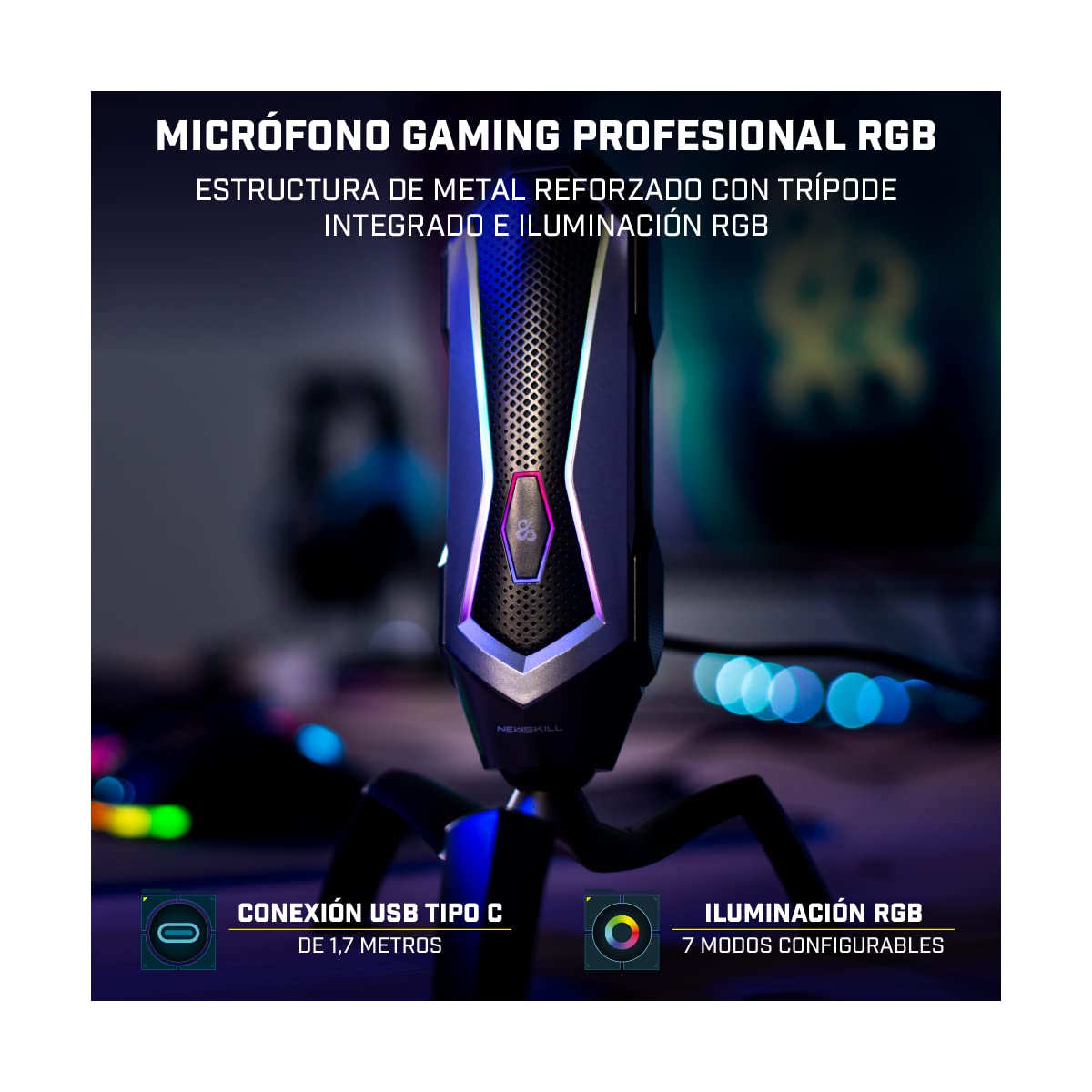 NEWSKILL Agni Micrófono Gaming Profesional RGB