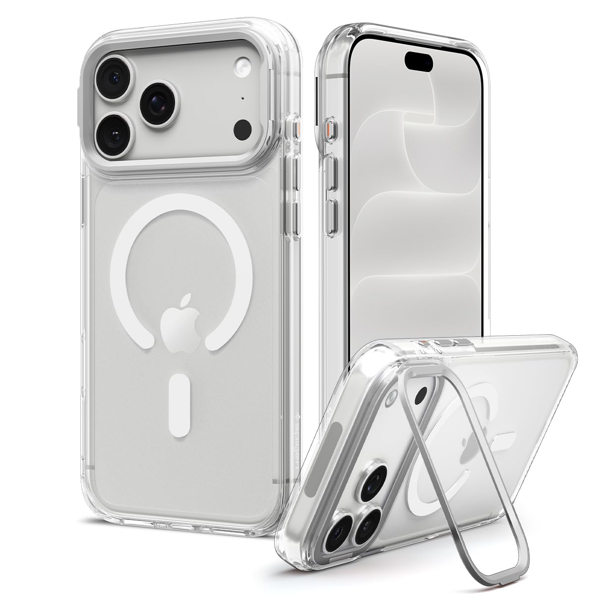 Spigen Ultra Hybrid Optik S MagFit Case for iPhone 17/18 Clear Silver - Image 1