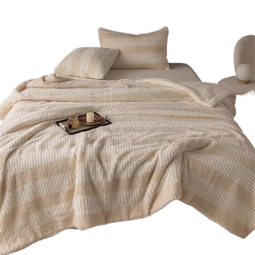 Manta de terciopelo de cordero de terciopelo coral, colcha pequeña, sofá de oficina, manta para la siesta, funda para sofá, manta para otoño e invierno (color: D, tamaño: 200 * 230 cm) (D 150 * 200 c