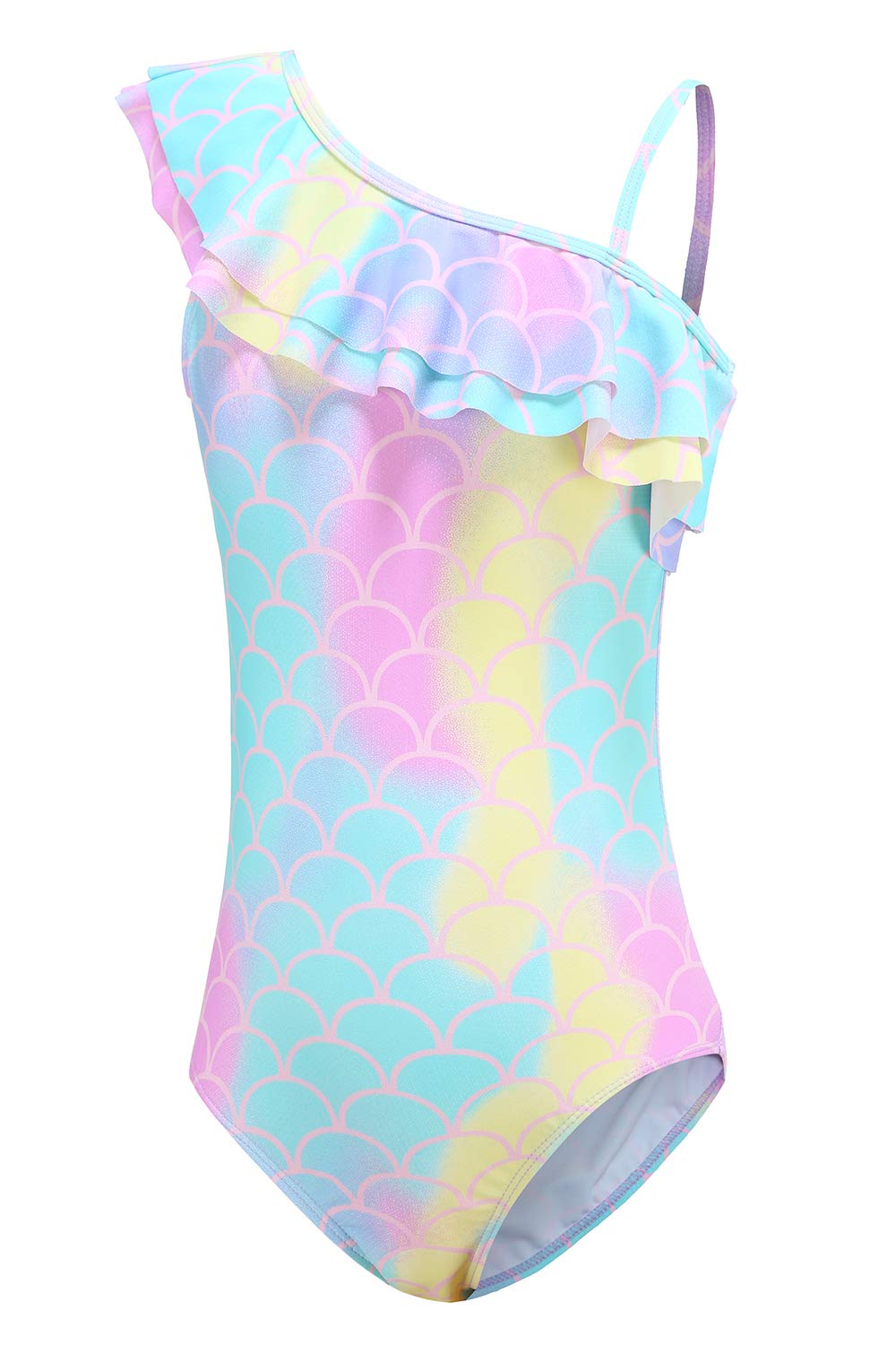 Girls One Piece Swimsuits Mermaid Bathing Suits Summer Swimsuit 2-14 Years