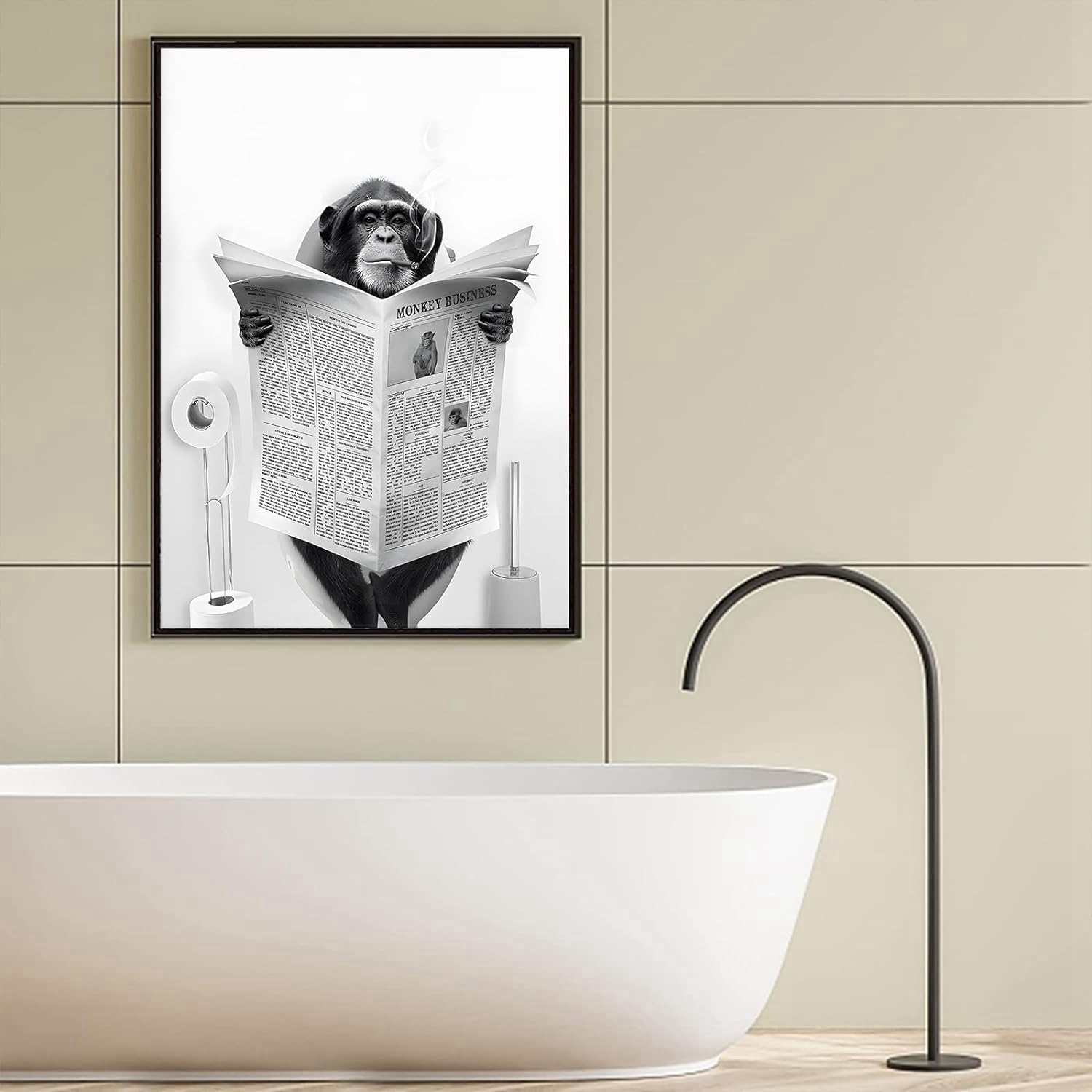 QPLGTU Bathroom Animal Decoration Pictures, Interesting Animal Poster Decoration Pictures - Image 3
