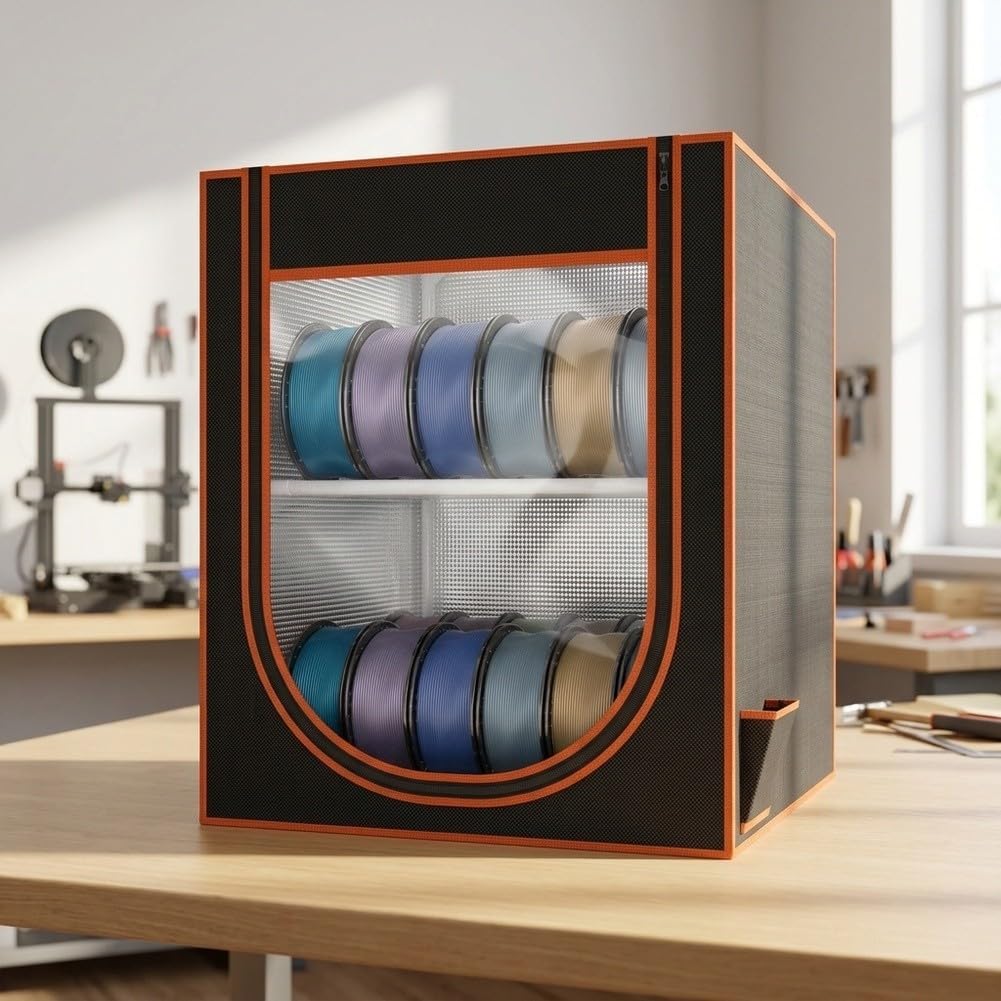 FABULETTA 42 x 42 x 50 cm Aufbewahrungsbox für 3D-Druckfilament (24 Rollen)