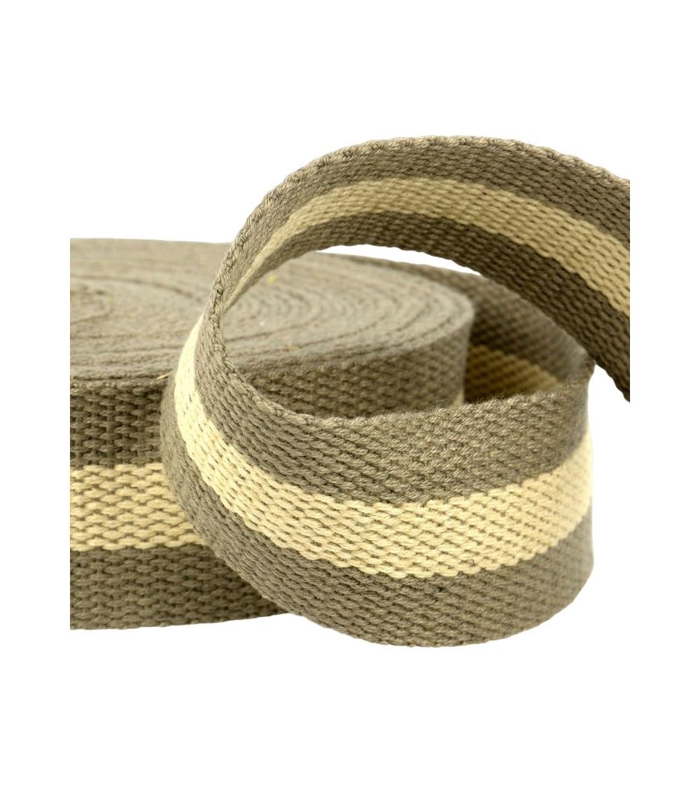 Sangle bicolore 30mm PST Film 25m pour remplacer une lanière usée de sac à dos ou de remorque