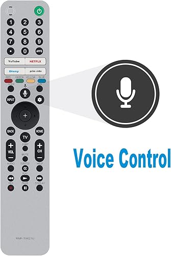 Miniatura 2 de Allimity RMF-TX621U RMFTX621U Control remoto de comando de voz de repuesto compatible con Sony Bravia LED Smart TV XR-55A90J XR-65A90J XR-75Z9J