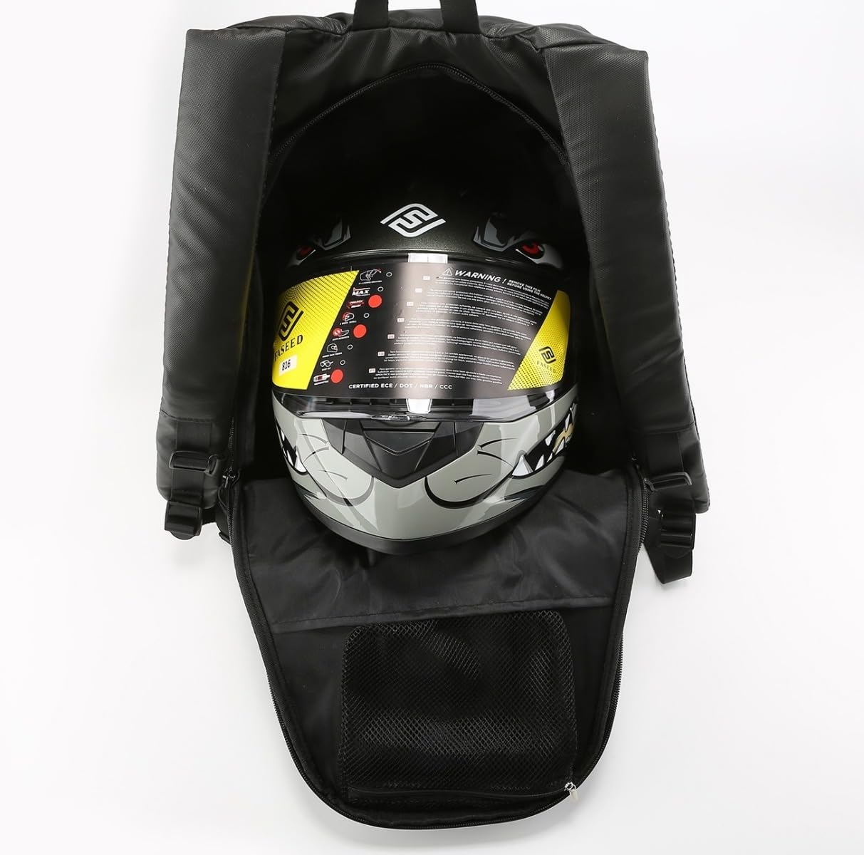 VINZ Tioga 40L Rucksack für Motorrad und Roller mit Helmfach