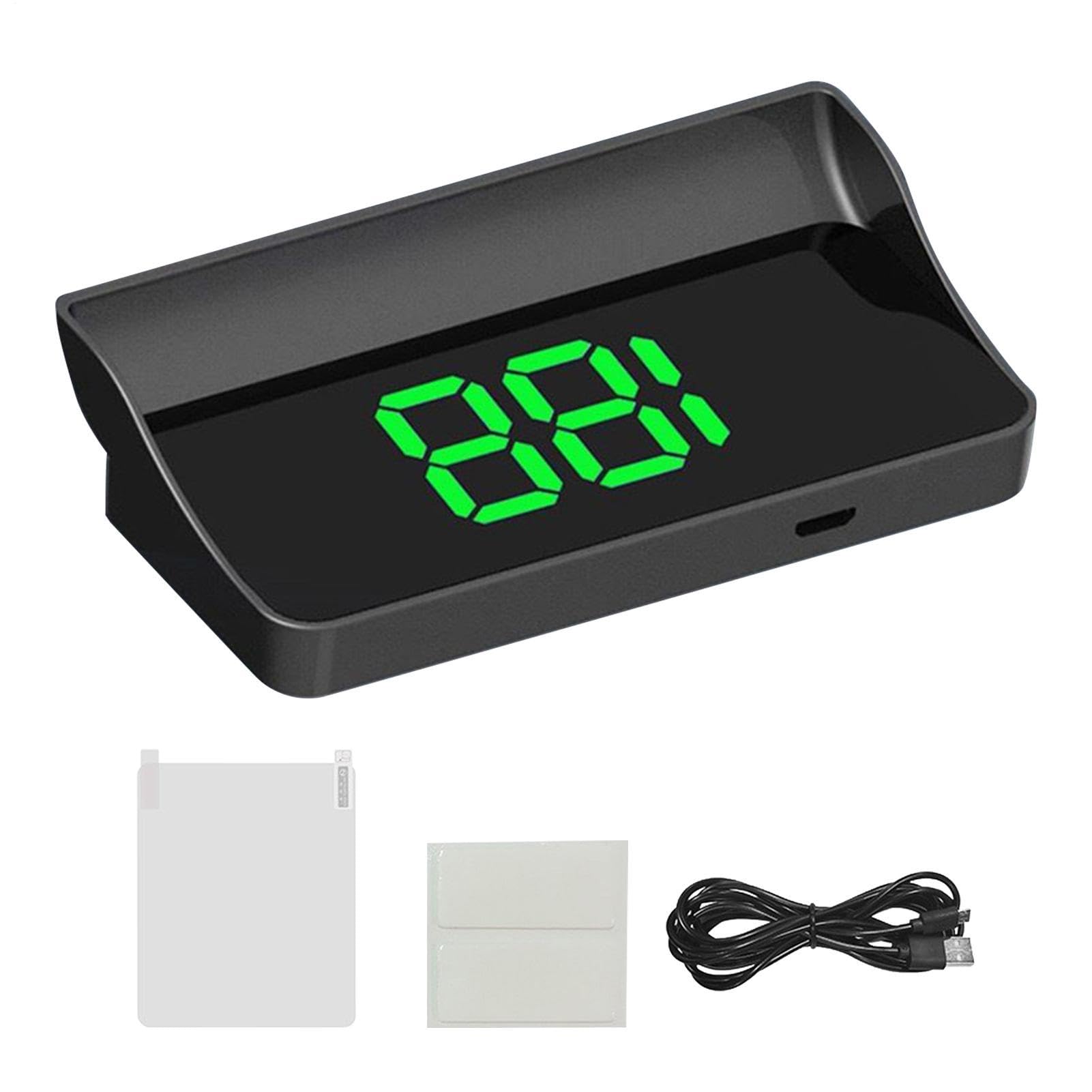 Display Heads Up Per Auto – HUD Parabrezza Automatico | Monitor Velocità Parabrezza | Tachimetro Digitale | Set Proiettore Da 3,64x2,05 Pollici Con Temperato Per Camion Autobus Camper SUV