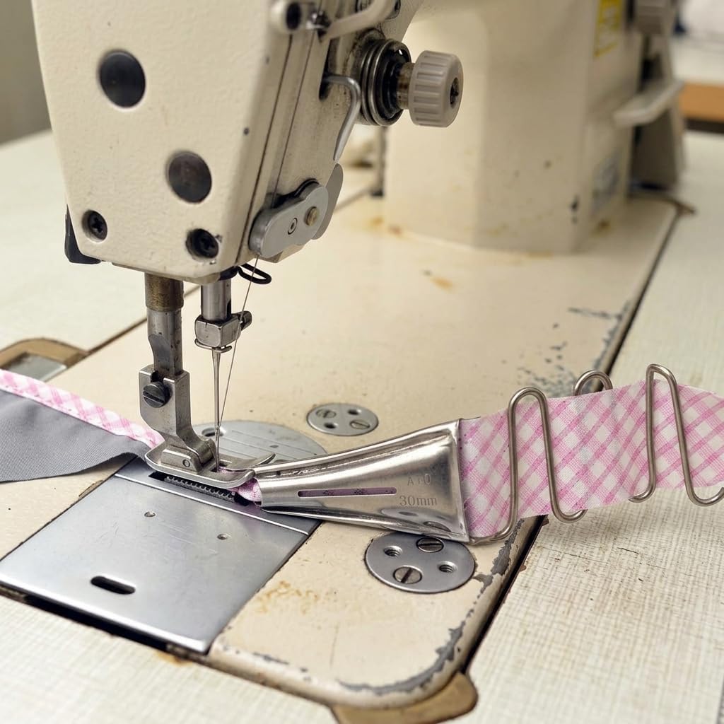 Right Angle Bias Binder Overlock Folder for Lockstitch Machine