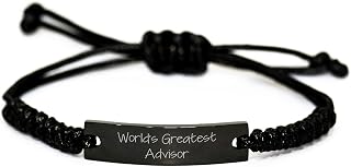 The World's Greatest Advisor Rope Necklace Gift for Advisor Birthday Inspirational Unique Wristband for Men and Women Gifts from Partner to Advisor