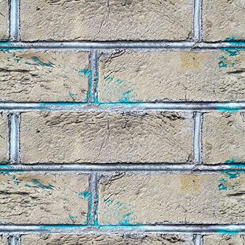 Image of DWELLSINDIA Grey Bricks Self Adhesive Wallpaper, Waterproof, Scratch Resistant, Laminated (41cm x 244cm, Multicolour)