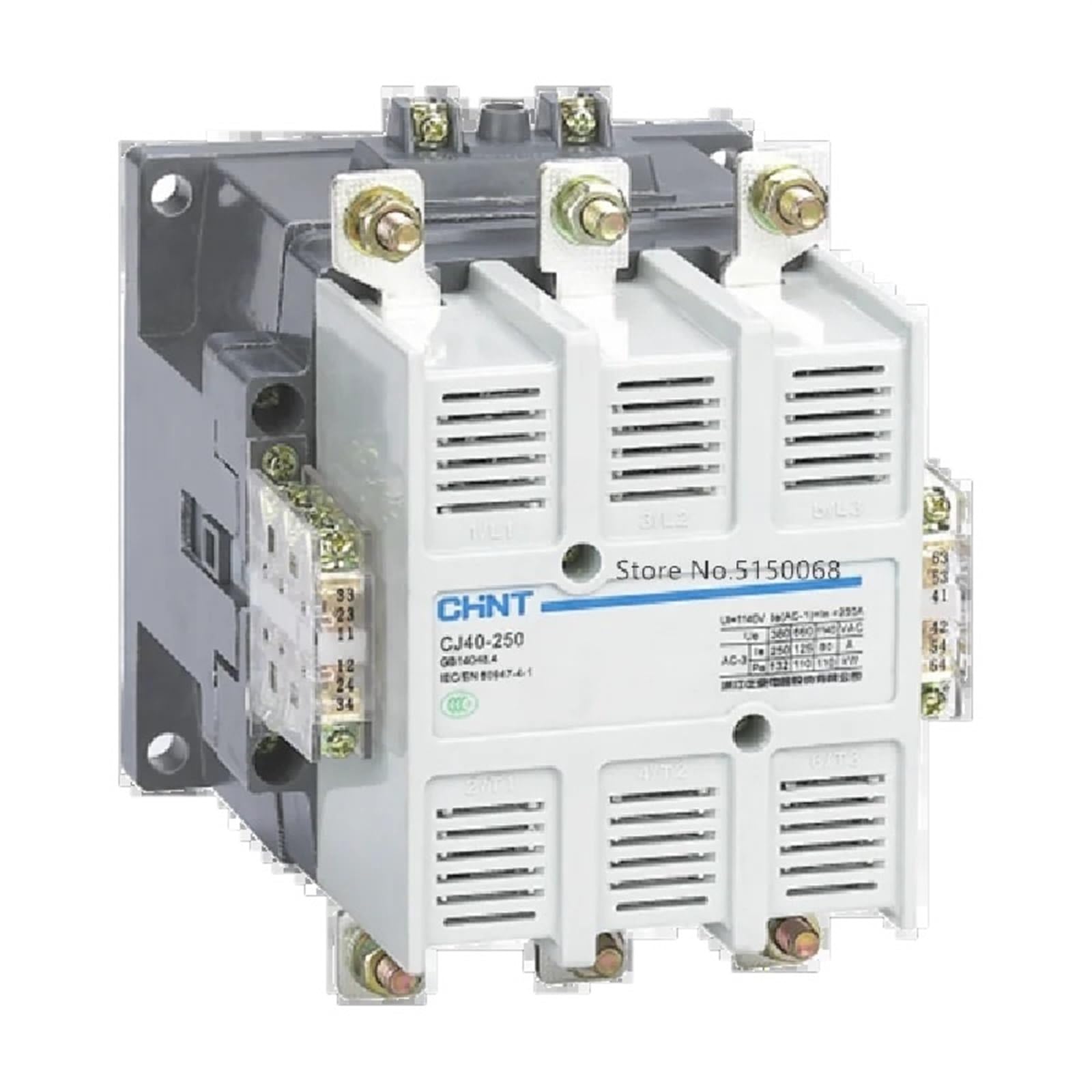 PWANUIGTE CJ40 CJ40-100 CJ40-125 CJ40-160 CJ40-200 CJ40-250 CJ40-630 800A 1000A AC 220V 380V Electric Magnetic 3 Phase Contactor(CJ40-500A,380V)