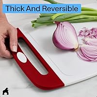 Vista 7 de La tabla para cortar original GORILLA GRIP (TM), antiderrapante, reversible para cortar y servir queso. Potente tecnología de agarre, sin BPA