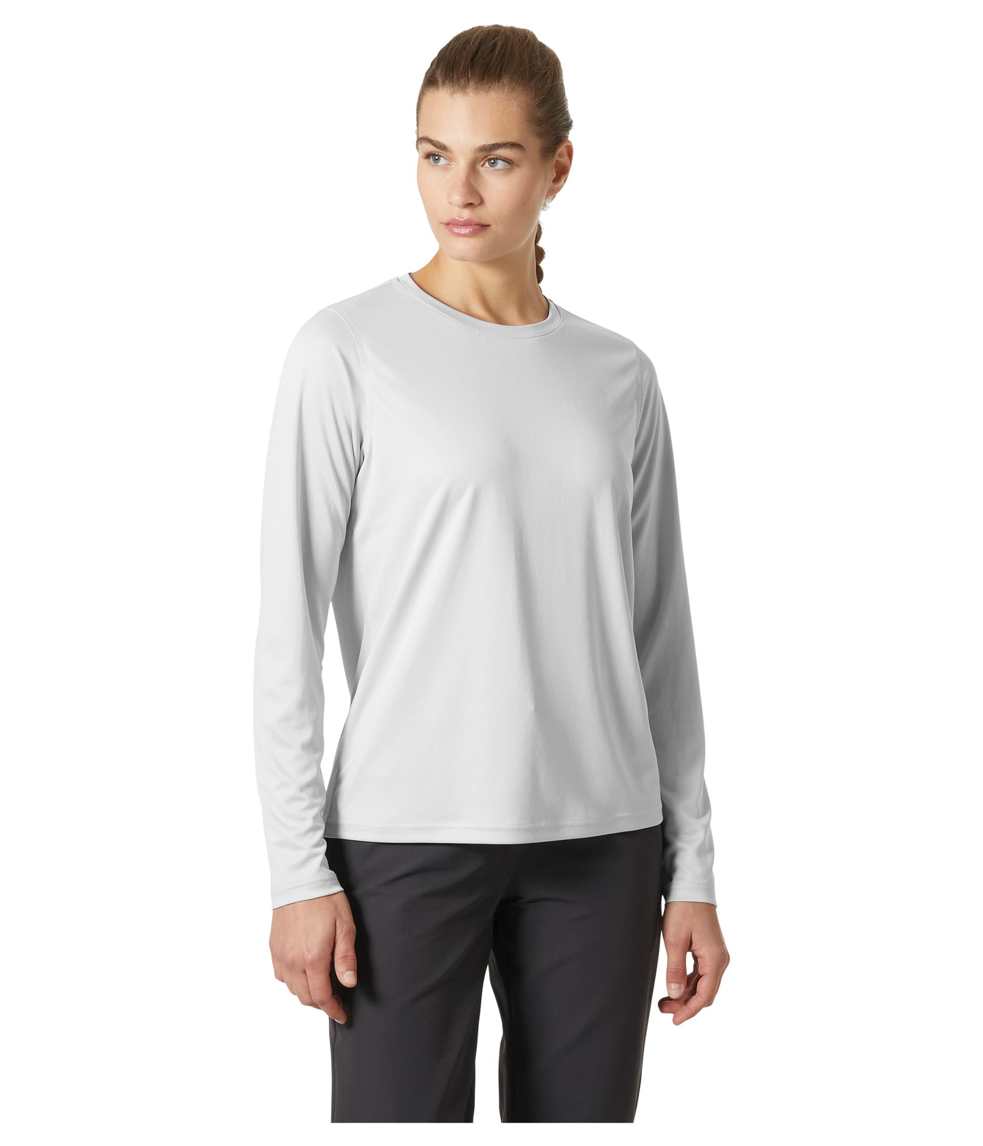 Helly Hansen Damska W HH Tech Crew LS 2.0, szara mgła, S