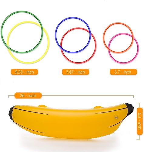 Miniatura 2 de June Fox Juego inflable de lanzamiento de anillos de plátano para despedida de soltera, decoraciones de despedida de soltera para fiesta de