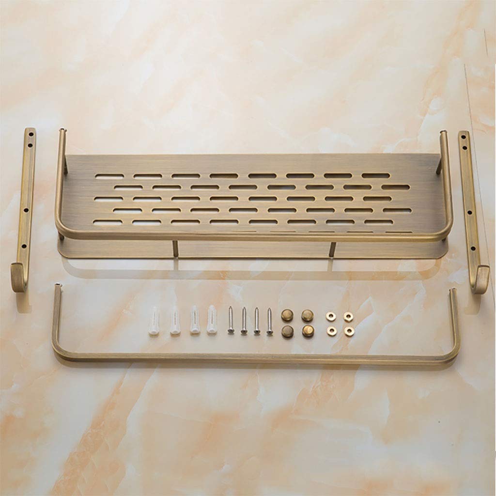 Todos los estantes de Cobre Bastidores, Doble Capa de Baño Bastidores, montado en la Pared de Almacenamiento, Ducha Organizador del almacenaje, Ducha Plataforma Ser, Cuarto de baño Toalla Rack