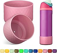 Vista 56 de 2PCS Silicone Water Bottle Boot for Owala 24oz 32oz 40oz, Anti-Slip Protective Sleeve Bottom Bumper Protector for FreeSip, Twist, and Flip Stainless