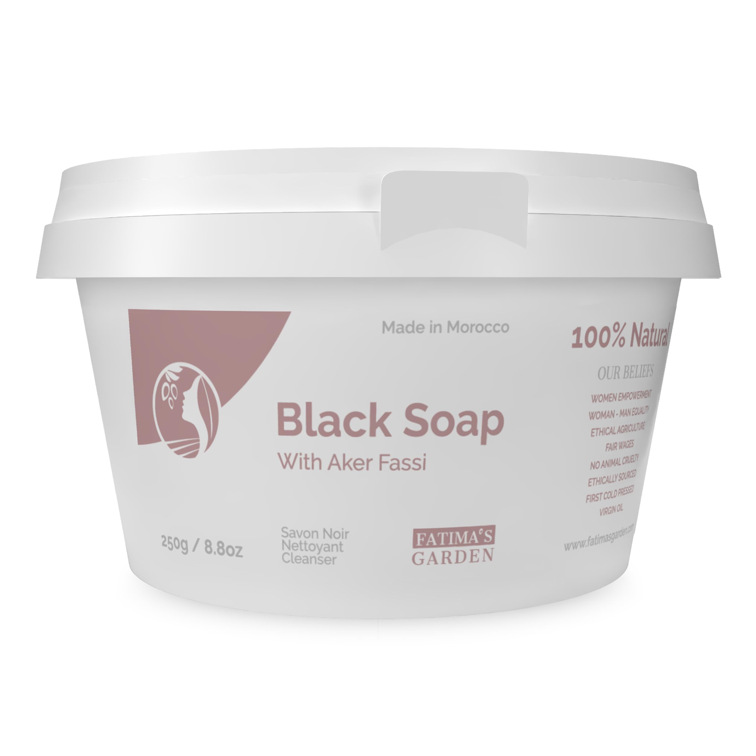 Fatima's Garden Aker Fassi Black Soap - Moisturizing Cleanser, 250gNatrue
