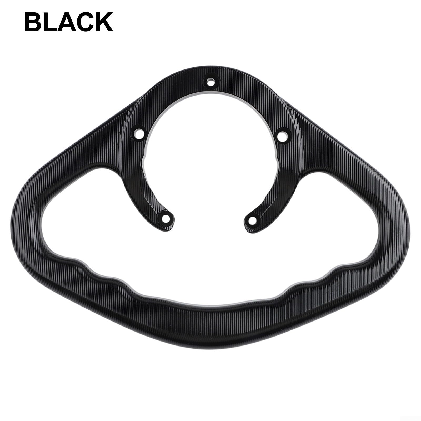 Maniglia per serbatoio del carburante per moto, barra di presa posteriore per passeggeri in alluminio di ricambio per Suzuki (nero)