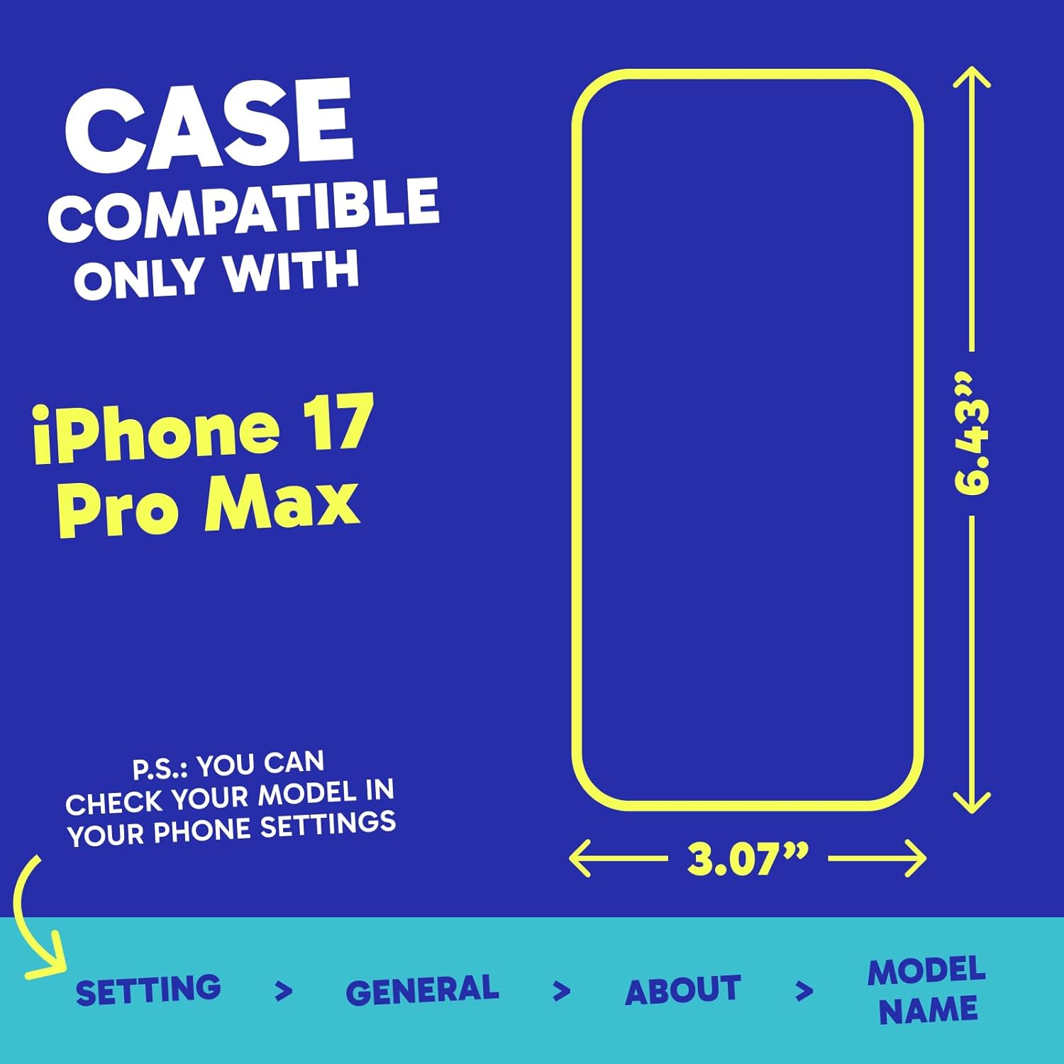 SteepLab Neon Highlighter Case for iPhone 17 Pro Max - The Grippy Jelly Case w/Protective Air Pockets (Elevated Azure Blue)