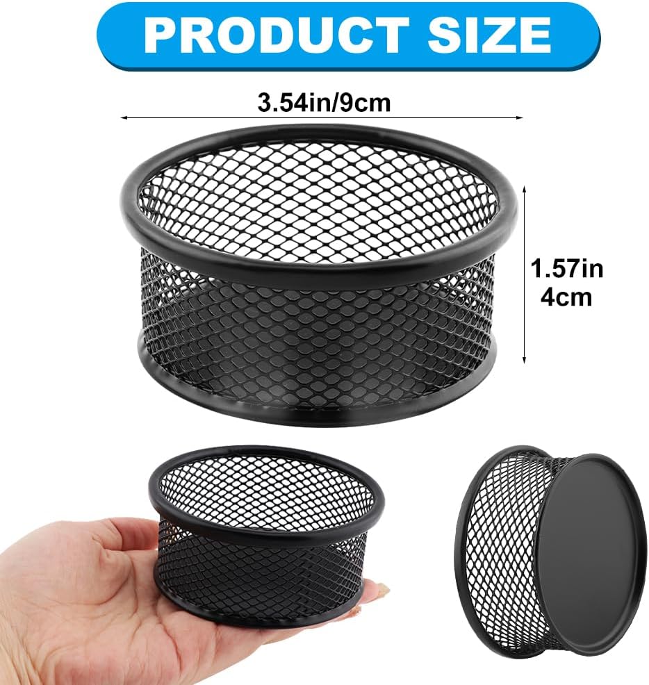 LOQJSS 2PCS Mesh Paper Clip Holder for Desk, Stackable Paper Clip Organizer