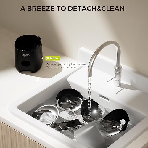 Miniatura 9 de Syvio Dispensador automático de comida para gatos, alimentador automático para gatos con doble fuente de alimentación, alimentador automático para