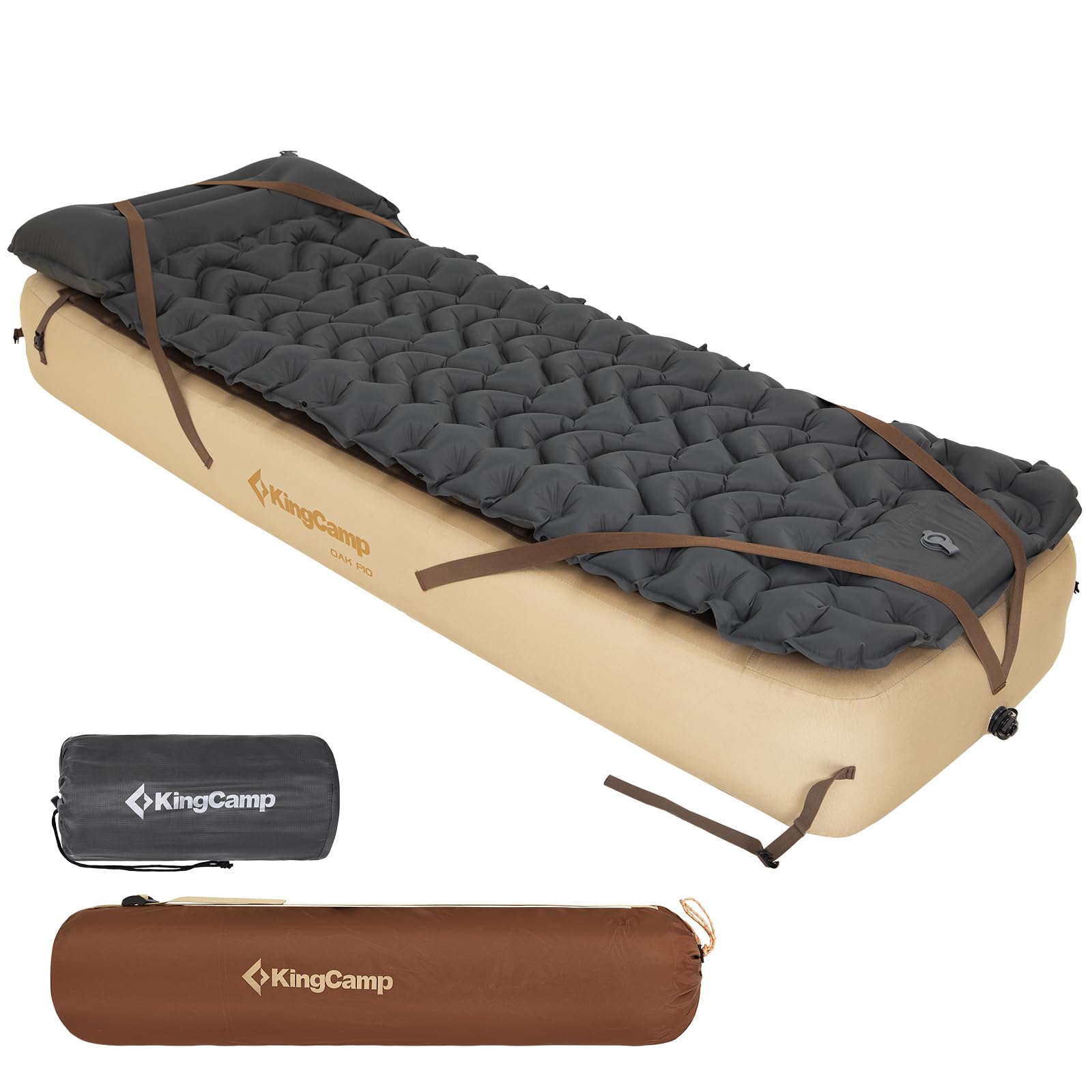 KingCamp エアベッドフレーム シングル 　耐荷重120kg　200×70 Amazon.co.jp: KingCamp エア ベッドフレーム シングル 足踏み式