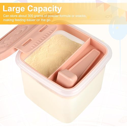 Miniatura 2 de Accmor Dispensador de fórmula sobre la marcha, contenedor de fórmula para llevar, contenedor portátil de leche en polvo para niños con cuchara para
