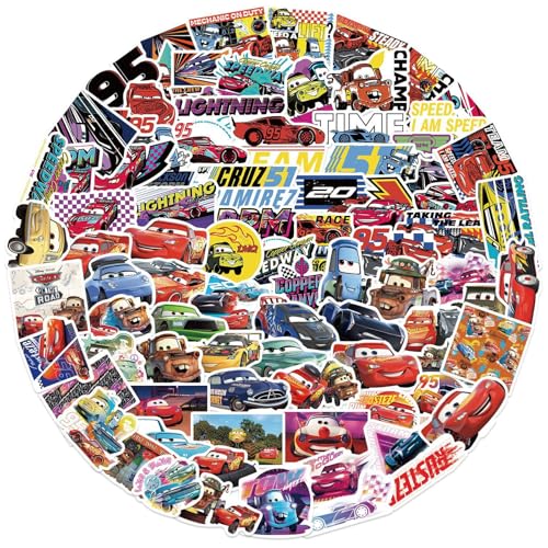 100Pcs Cool Disney Character Car Stickers for Water Bottles Skateboard Luggage Laptop Bumper Waterproof Vinyl Stickers Bulk for Boys Teens Adults...