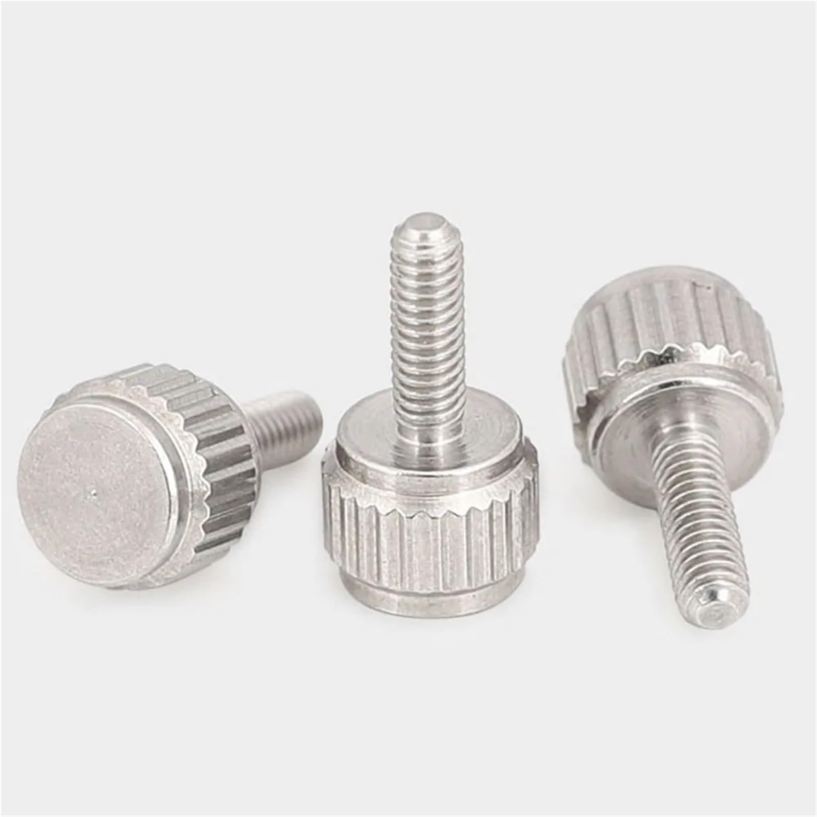 Viti a Testa Piatta Zigrinate 5-200 pezzi Viti a testa zigrinata a grana dritta M2 .5 M3 M4 M5 Bulloni con manopola in acciaio inossidabile(10 Pcs,M5 x 15mm)