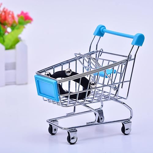Miniatura 8 de Mini carrito de compras, carrito de supermercado, mini carrito de compras, mini juguete de almacenamiento de supermercado, adornos decorativos
