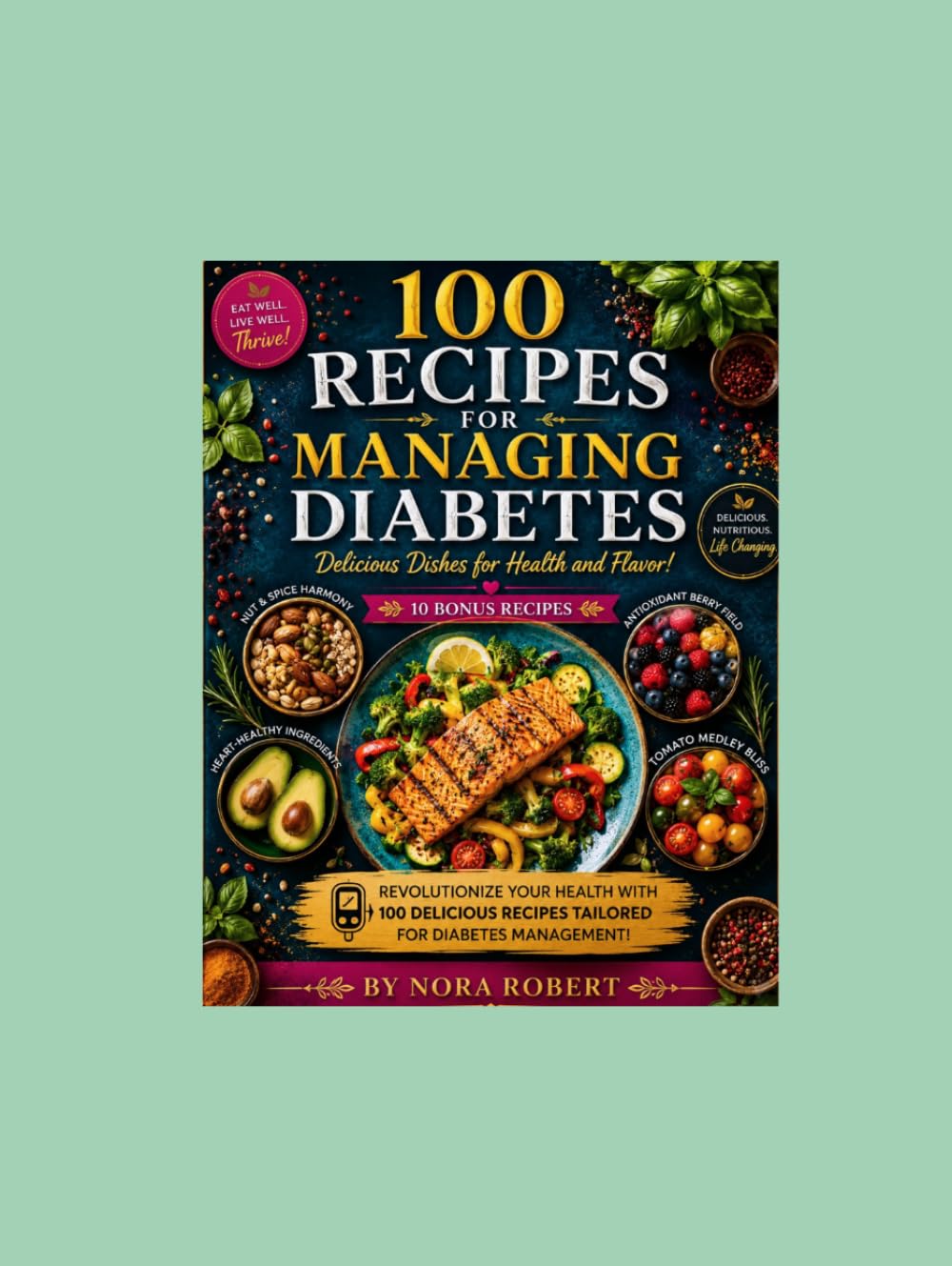 100 Recipes for Managing Diabetes: Delicious Dishes for Health and Flavor": "Revolutionize Your Health with 100 Delicious Recipes Tailored for Diabetes Management"