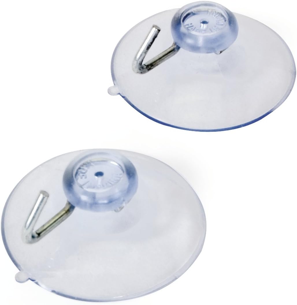 ACCO Suction Cups with Hooks, Strong, Holds up to 4 lbs. each, 2/Pack (A7072461)