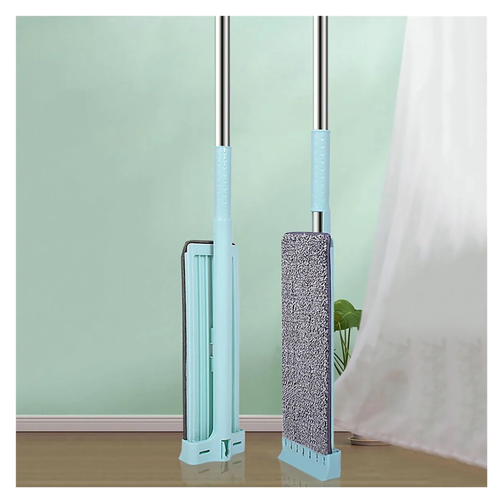 Trapeador Plano de Microfibra EST. Trapeador de Piso de Limpieza Manos Libres con Almohadillas Lavables Trapeador Perezoso Herramientas de Limpieza for el hogar