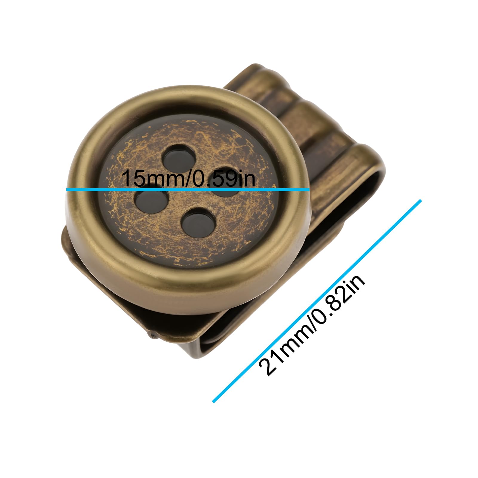 ECSiNG 8PCS Suspender Button Clip Antique Brass Compatible with Pants Suspenders Hats Various Diy Handmade Projects - Image 4