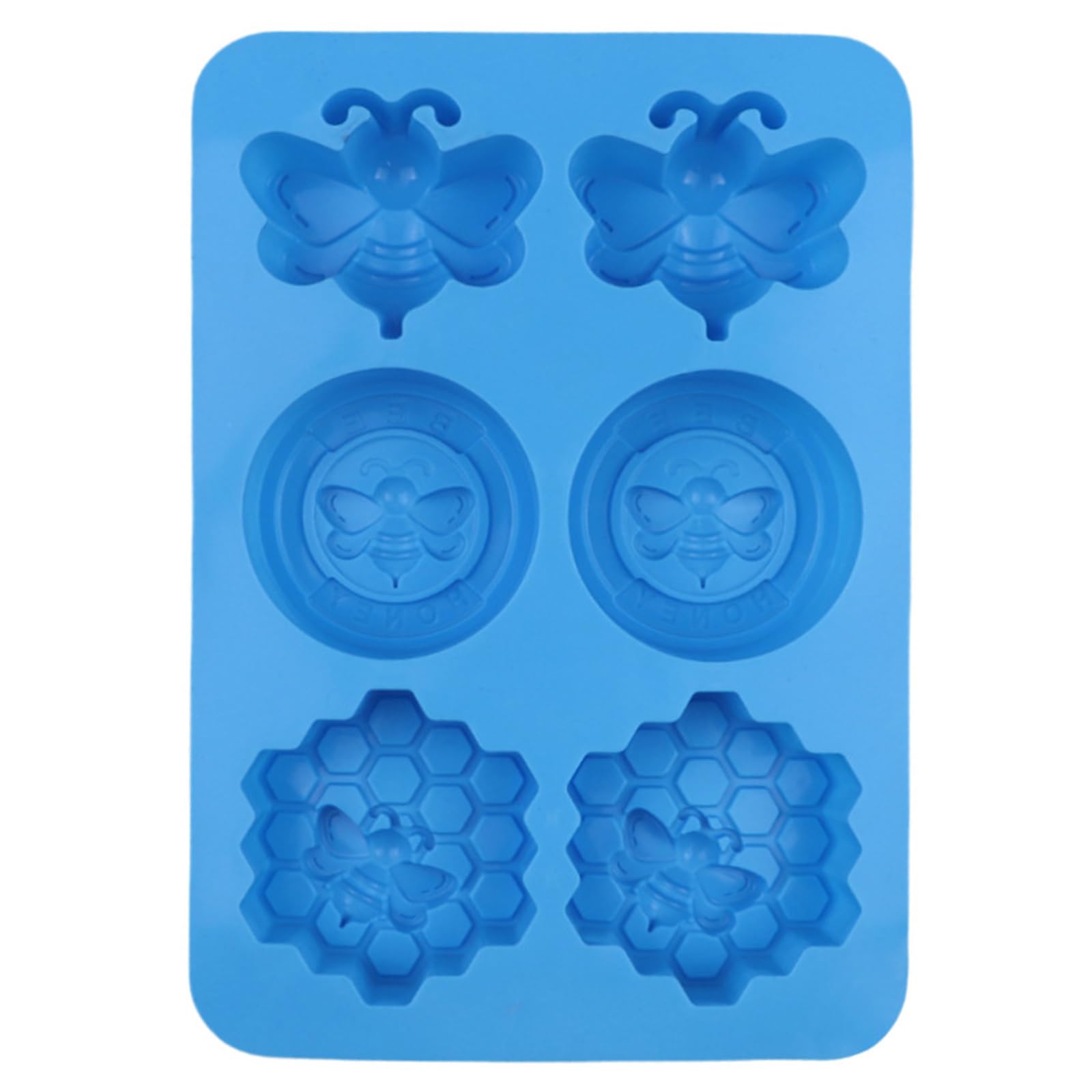 carotoe Honeys Comb Shape Baking Tool 6 Compartment Silicone Dessert Mold Soap Kitchen Essential Dishwasher Safe Silicone Cake Tray